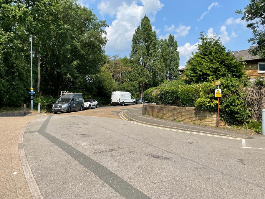 Access to Frimley Station in Frimley, Surrey