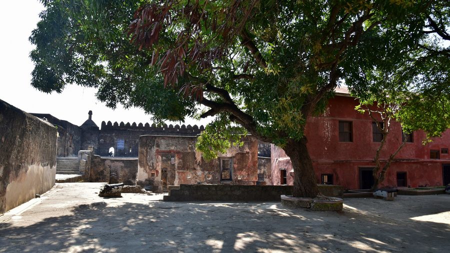 Exterior view of Fort Jesus in Mombasa, Kenya