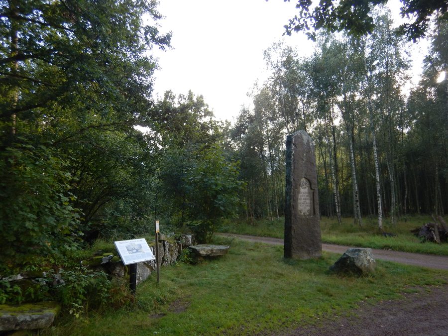 Treaty of Knäred memorial stone in Sjöared, Halland, Sweden