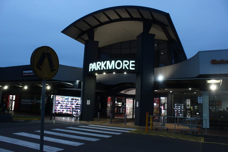 Entrance to Parkmore Shopping Centre in Keysborough