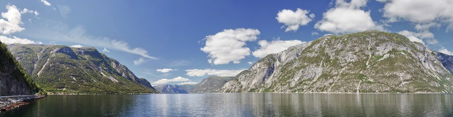 View over Årdalsfjord looking west