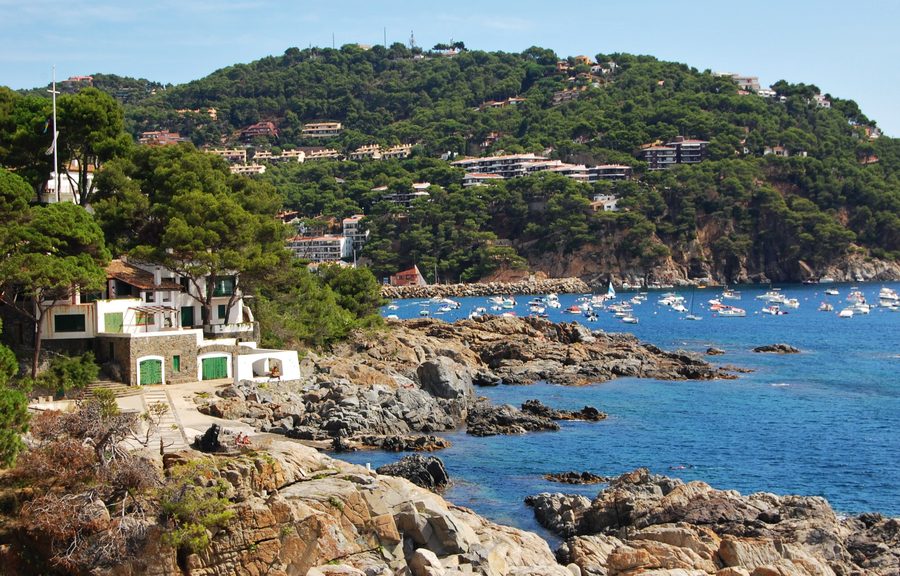 Beach of Llafranc in Palafrugell on the Costa Brava