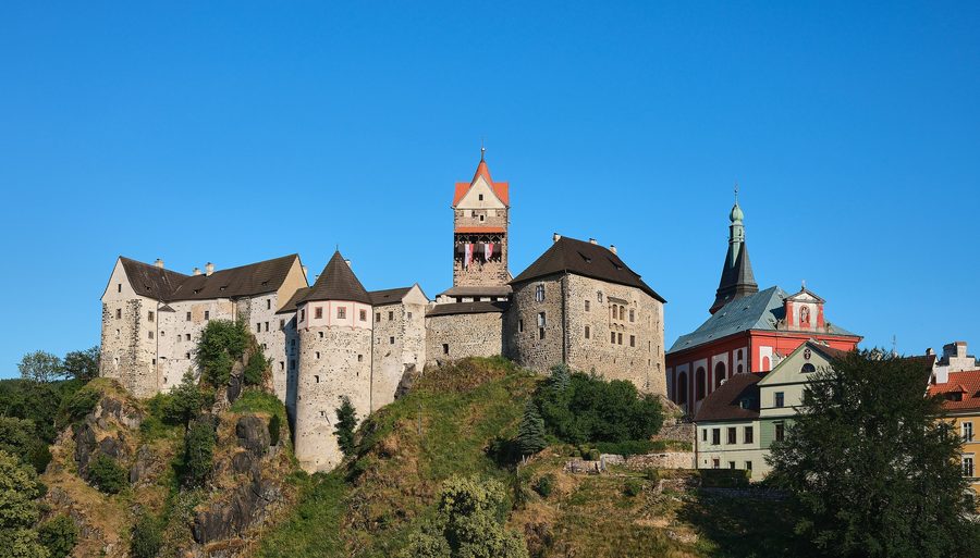 Burg Loket in der Region Karlovy Vary