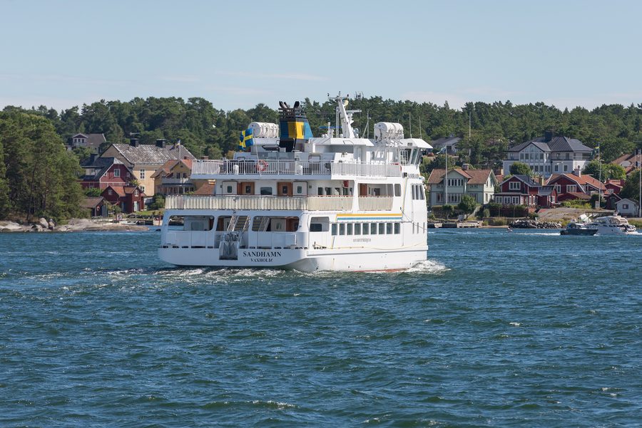 MS Sandhamn arriving at Sandhamn in the Stockholm archipelago