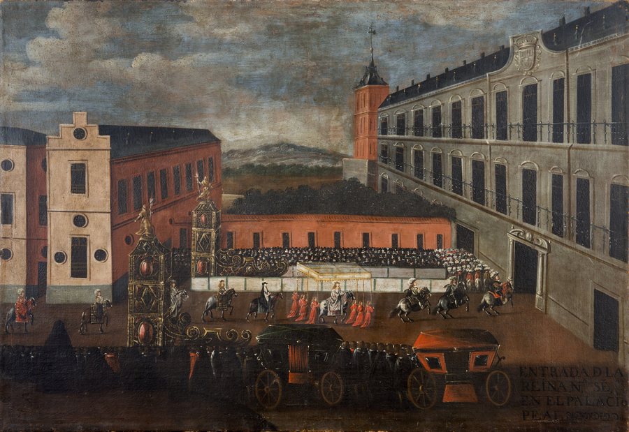File:Entrada de la Reina Mariana Neoburgo en el Alcazar de Madrid 1690.jpg