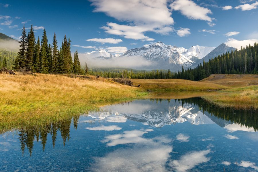 Rocky Mountains in the morning light