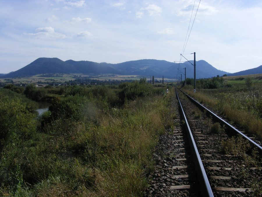 View of the Csomád mountains in Harghita County, Romania