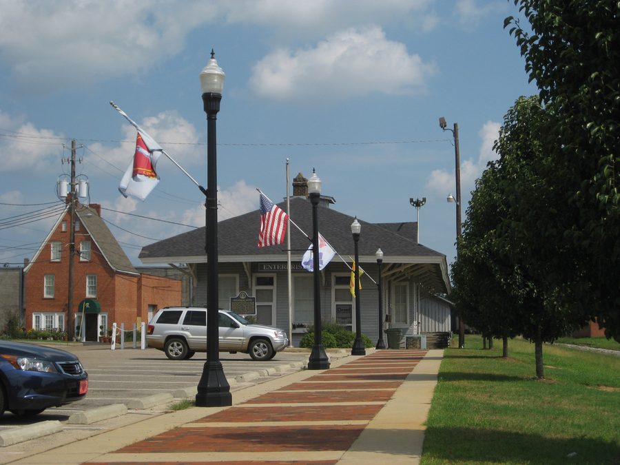 Depot Museum in the former railroad depot in Enterprise, Alabama