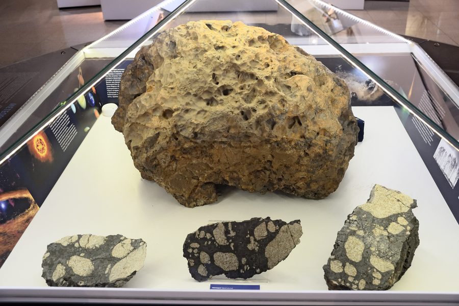 Fragment of the Chelyabinsk meteorite in the South Ural History Museum