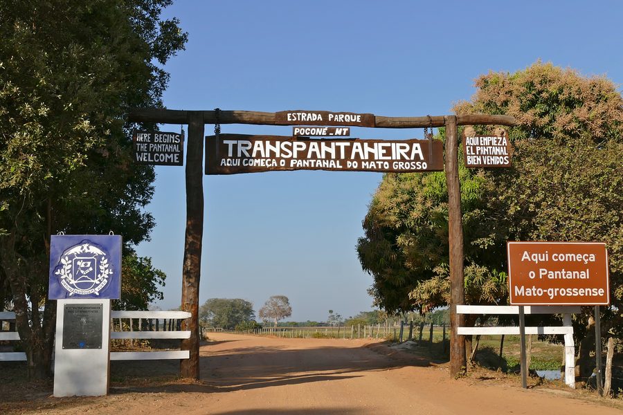Entrance to the Pantanal on the Transpantaneira near Poconé