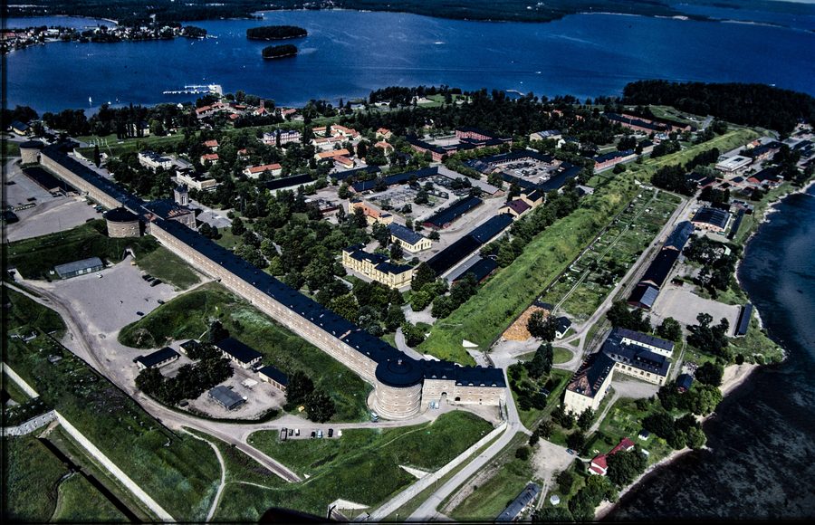 Exterior view of Karlsborg Fortress in Karlsborg