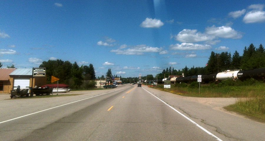 Natural view on the Orr Bogwalk in Saint Louis County, Minnesota