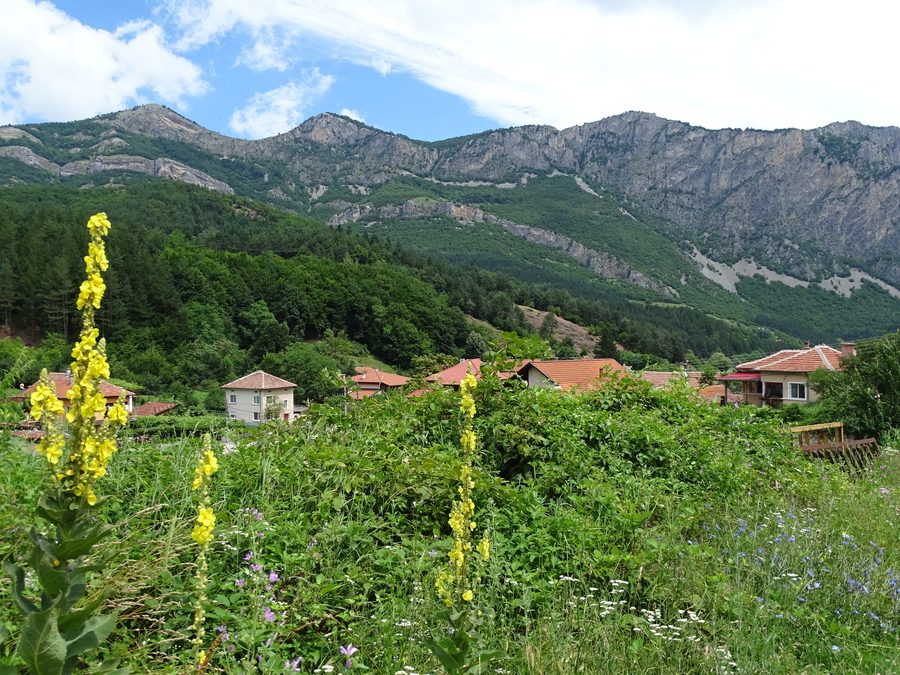 Landschaft im Vratsa-Balkan-Naturpark bei Zgorigrad nahe Vratsa mit markanten Kalksteinformationen