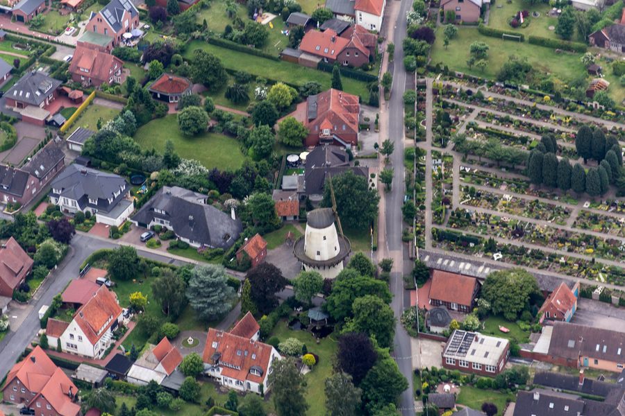 Historic windmill in Glandorf, Lower Saxony