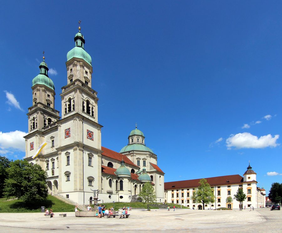 St. Lorenz Basilica and the Prince-Abbot’s Residence at Hildegardplatz in Kempten