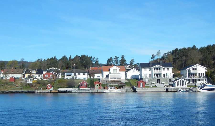 Vestsiden in Porsgrunn seen from Østsiden