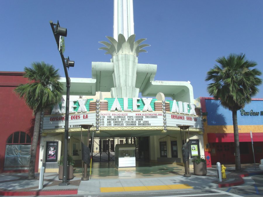 Exterior view of the Alex Theatre in Glendale, California, built in 1925