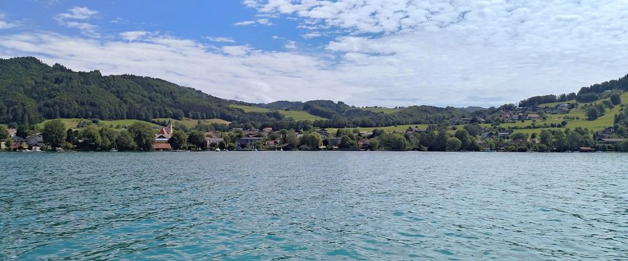 Weyregg am Attersee on the shore of Lake Attersee in Upper Austria