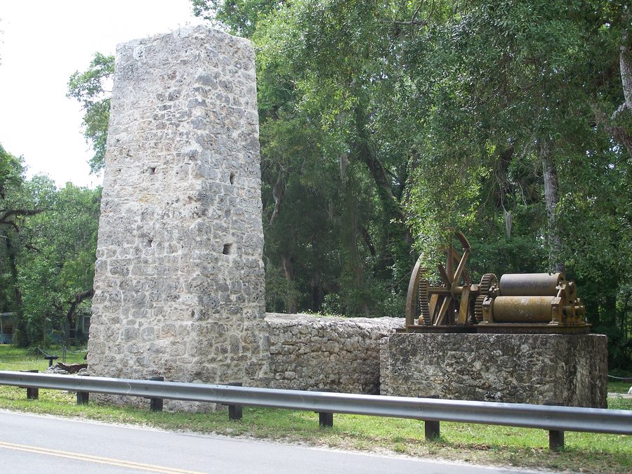 Ruins of the Yulee Sugar Mill in Homosassa, Florida