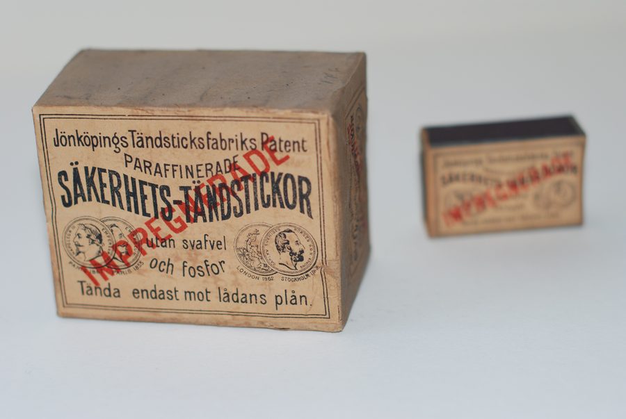 Historic Jönköping match products from Jönköpings Tändsticksfabrik.