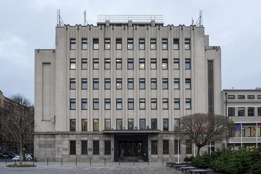 Gebäude der Stadtgemeinde Kaunas, ein monumentales Beispiel der modernen Architektur der Zwischenkriegszeit