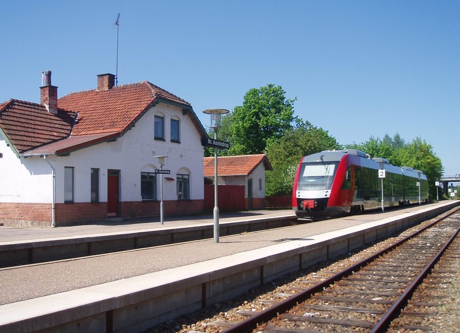 Nørre Asmindrup Station in Denmark, shown in an 1898 photograph