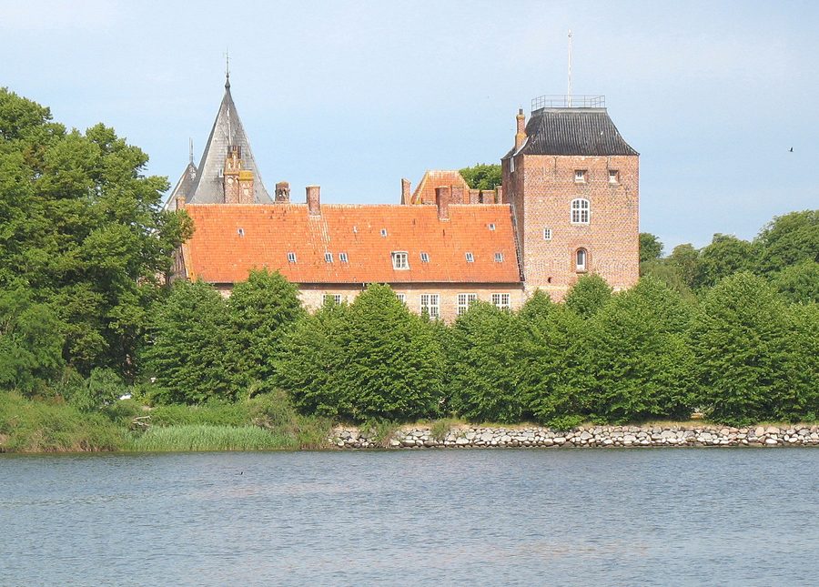Aalholm Castle seen from the water
