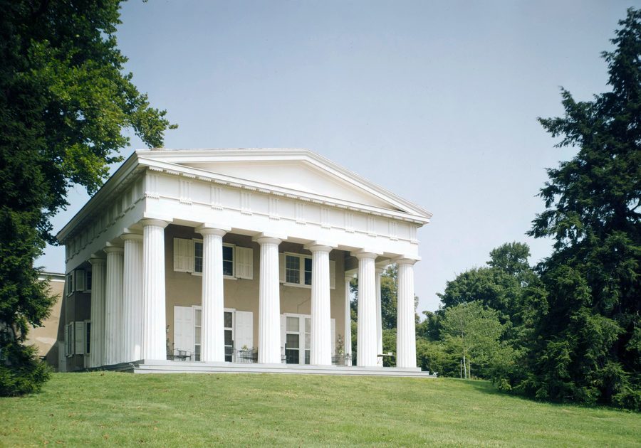 Andalusia, ein historisches Greek-Revival-Anwesen im Bensalem Township, Pennsylvania