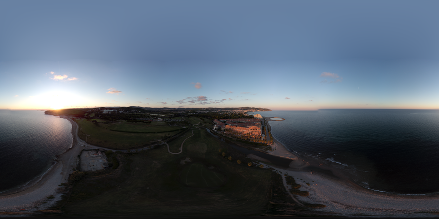 File:Equirectangular image of Platja de les Anquines and the coast of Sitges, Spain (2).png
