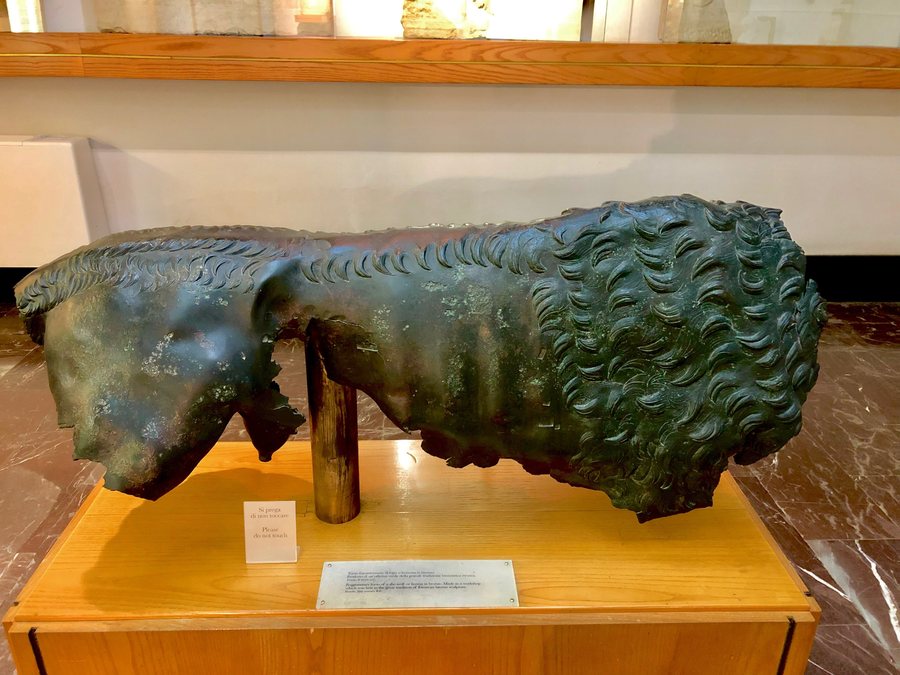File:Fragmentary Etruscan bronze she-wolf, 2nd century BC. Fiesole Archeological Museum, Fiesole, Italy (46659498224).jpg