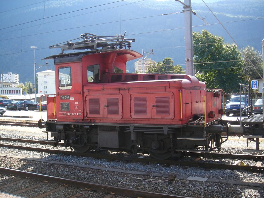 SBB hybrid Tem III 347 at Martigny railway station