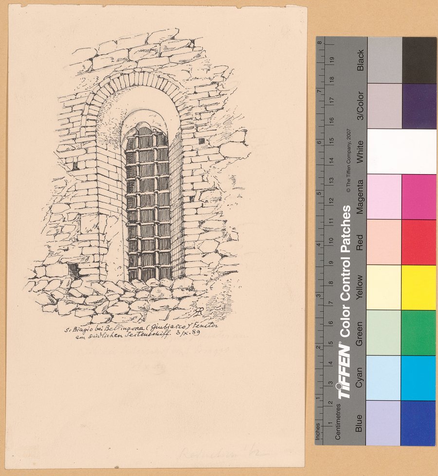 S. Biagio bei Bellinzona (Giubiasco), window on the southern side aisle