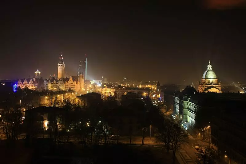 Leipzig at night